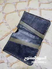  6 محفظة جلدية فاخرة وانيقة للرجال قابلة للطي مصنوعة يدوياً من الجلد الأصلي الطبيعي 100 ٪