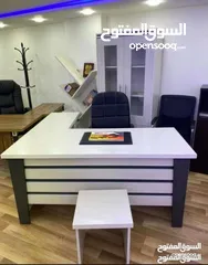  10 مكتب اداري مميز 140*70 تفصيل خشب لامينت مستورد مكفول بسعر المصنع موديلات فخمه مميزة بأقل الاسعار