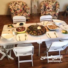  12 طاولات وكراسي طوي للعزايم والرحلات واعياد الميلاد