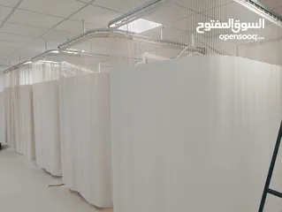  1 تركيب جسور وستائر قماش