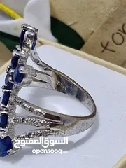  4 خواتم فضة 925 مع احجار كريمه مميزة