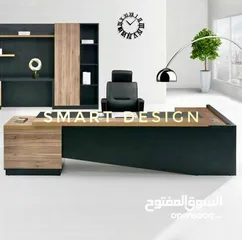 10 مكتب مدير مودرن (اثاث مكتبي -خشب-زجاج ) elegant modern office furniture desk