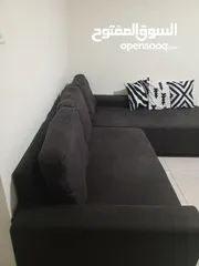  2 طقم كنب زاويه حديث كورنر لون سكني غامق صناعه اجنبيه