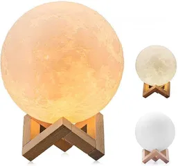  3 مصباح القمر ثلاثي الأبعاد 3D Moon Lamp