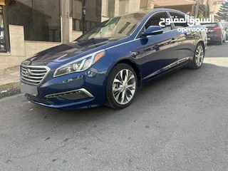  3 هيونداي سوناتا بنزين موديل 2015 فل كامل بانوراما الشكل الجديد فل اضافات الشكل الجديد