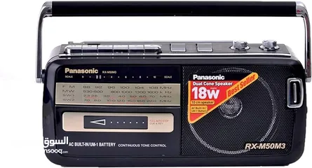  4 راديو بناسونك اصلي صناعة اندونسيا بعمل بالكهرباء والبطاريات Panasonic Radio (RX-M50M3)