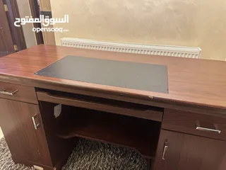  1 مكتب خشب ثقيل 90*1.5 لون بني