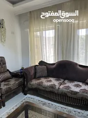  4 طقم كنب لون بني خشب ثقيل ومتين جدا
