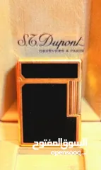  1 قداحة أس تي ديبون اصلي S.T.Dupont  فرنسيه  أصليه من النوادر بحالة الوكاله مع علبتها الاصليه ..