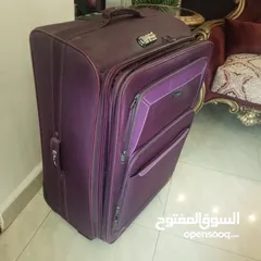  3 شنتة سفر جر لون بنفسجي غامق حجم كبير