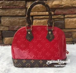  1 louis vuitton style alma in burgundy حقيبه ماركة لويس فيتون باللون الماروني