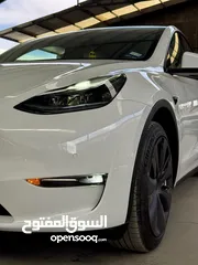  14 Tesla Model Y 2022 ( LONG RANGE DUAL MOTOR )  فحص الشريف  7 جيد  ، B+ اوتوسكور ايرباج مغلق غير مفتوح