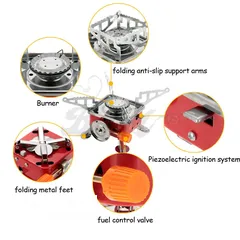  15 غاز طباخ  سفري مع شنته قابل للطي ب  رحلات تخييم