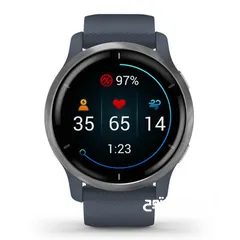  3 Garmin Venu 2 هو الجيل الثاني من ساعات GPS الرياضية الأنيقة مع شاشة AMOLED مقاس 1.3 بوصة بتصميم رجال