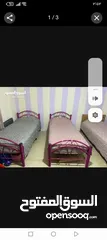  4 تختين حديد + تخت خشب زان  للبيع