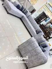  14 طقم كورنر خشب قراط ولاتيه مكفول سنتين اسفنج ضغط قماش وتر بروف. 6مخدات هدية  بفة لكل طقم كن