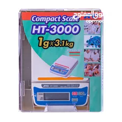  3 AND HT 3000 Electronic Compact Scale: Battery Operated including Case. from 1g to 3kg