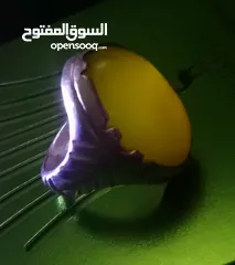  3 خاتم عقيق طبيعي شرف الشمس لون هادي ونادر فضه بحريني عاليه للبيع