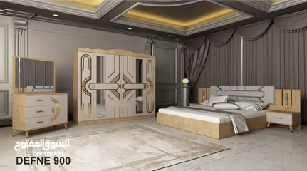  3 غرف نوم تركي 7 قطع شامل التركيب والدوشق الطبي