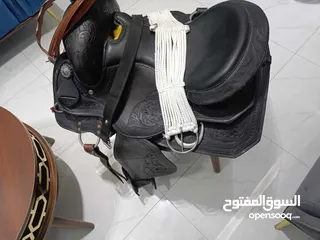  5 سرج اسود ملوكي جلد طبيعي