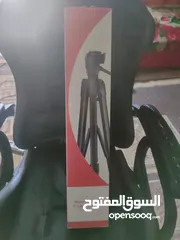  10 camera trpod حامل ثلاثي القوائم احترافي من الألومنيوم, باللون الأسود