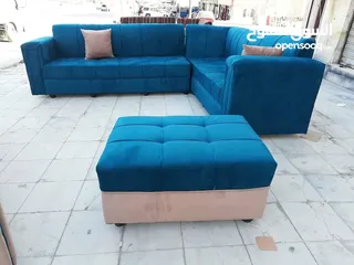  19 عرض خاص كورنر 9 مقاعد مع كنب مزدوجة + بفه + 7 مخدات