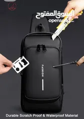  3 شنطة الكتف الذكية – مقاومة للسرقة والماء مع شحن USB وتصميم أنيق يناسب كل تنقلاتك !!