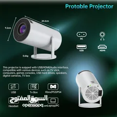  6 بروجيكتور عالي الدقة اندرويد ويندوز ابل وايفاي 5 جي Projector Universal HY300 4K Auto Keystone