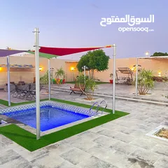  2 ضيوفنا الكرام  عيشو التجربه عنا بمزرعة وشاليه النور  مكان هادي وخصوصيه عائليه ومناظر طبيعية إلك وللأ