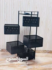  1 سلات خضار شكل دائري وشكل مربع   أفضل وأفخم ستاند ترتيب للمطبخ   يشمل عجال   الحجم الكبير