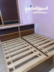  1 تختين خشب لاتيه