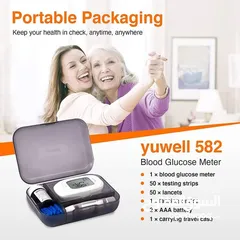  5 جهاز فحص قياس نسبه السكر في الدم الناطق بالعربي FINAL CHEK جهاز فحص سكري  السكري blood glucose meter