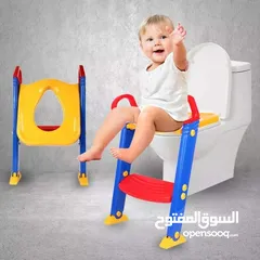  1 كرسي حمام للاطفال سلم درج تعليم الاطفال استخدام الحمام مقعد تواليت
