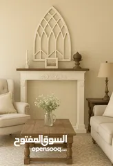  2 كونسول خشب مدفأه