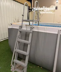  3 مسبح 5×3 العمق 120cm مع الغلاف ، الدرج ، فلتر مستعمل اربع شهور فقط  ((قابل للتفاوض))