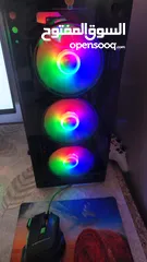  2 PC GAMING CASE BLACK  GTX1650  i5  الجهاز فقط...12400    تبريد قوي جداا 4 مراوح RGB