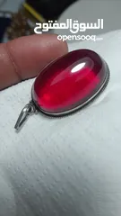  2 old red stone pendant