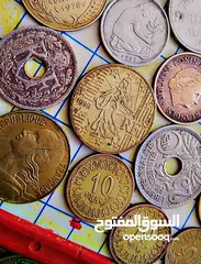  4 عملات قديمة تونسية واحنبية