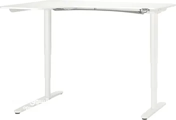  2 ikea beakant electronic height adjustable sit stand table frame white
