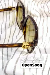  8 نظارات شمسية Gucci havana اصلية 100% شبه جديدة مع الرقم التسلسلي موجود فيها