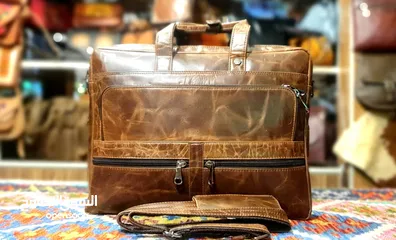  17 Leather laptop and office bags حقائب جلدية للكمبيوتر المحمول والمكتب