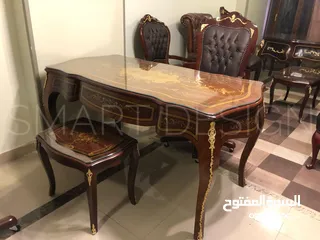  1 مكتب زان احمر مطعم بالنحاس روماني فرنساوي بايوه وزاري office furniture classic