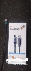  5 وصلة تدعم الشحن السريع مع شاشه عرض سرعه الشحن خامة عالية الجوده usb to type c cable with screen