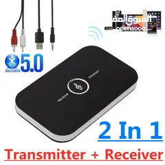  4 2 in 1 Bluetooth 5.0 Transmitter Receiver Wireless Audio Adapter For PC TV Headphone Car 3.5mm 