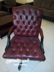  3 Italian Leather Office Chairs For Sale