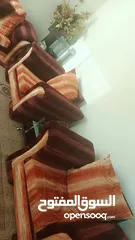  1 طقم كنب مستعمل مع طاولات زجاج شبح جديد