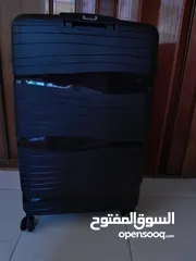  5 حقيبة سفر فخمة جديدة لون اسود حجم كبير