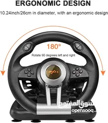  4 ستيرنغ ويل مقود سواقة مع بريكات لأجهزة الـ PC و البلايستيشن PXN V3 Steering