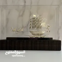  3 Ship statue, made of pure silver, handmade, trend 2025 , beautifulllllllllllllll