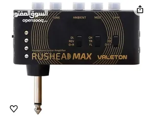  1 مكبر صوت محمول للكيتار الكهربائي والبيز والآلات الموسيقية Valeton Rushead Max Pocket Amplifier